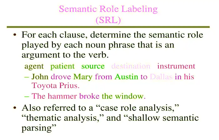 Semantic Role Labeling